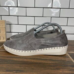 Skechers Sepulveda 2.0 So Smooth Womens Sz 8.5 Shoes Dark Taupe Comfort Slip On